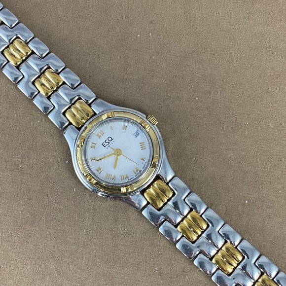Vintage Esquire Movado Date Swiss Watch Two Tone main image 5
